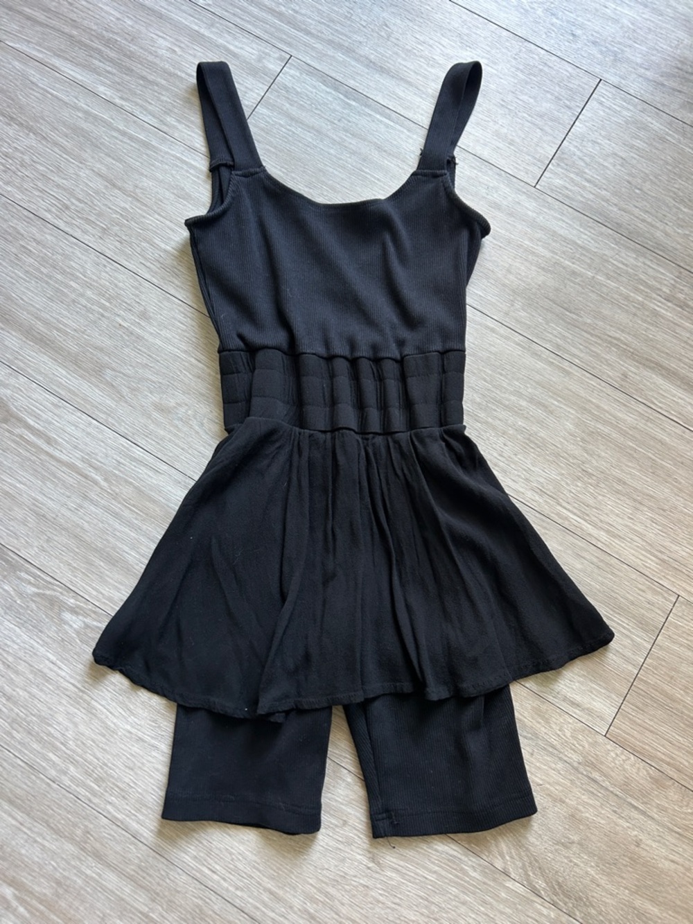 Free People Movement Athletic Romper with Skirt Overlay